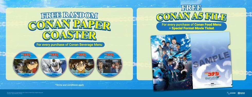 Get Free Detective Conan Merchandise: Coaster & A5 File