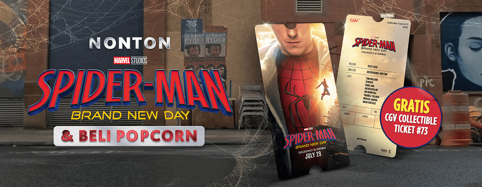 Nonton Spider-Man & Beli Popcorn, Gratis CGV Collectible Ticket #73