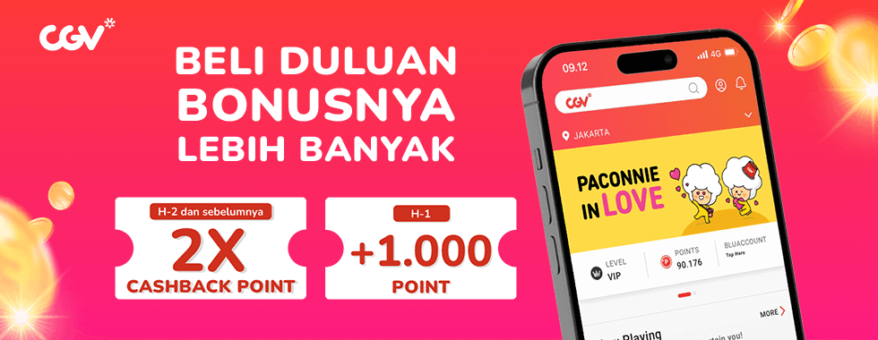 Beli Tiket Duluan dan Dapatkan Bonus CGV Point!
